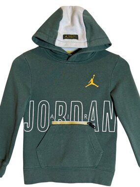 Nike Air Jordan Hoodie Sweatshirt Pullover Youth Large 6-7 Years Green Sports